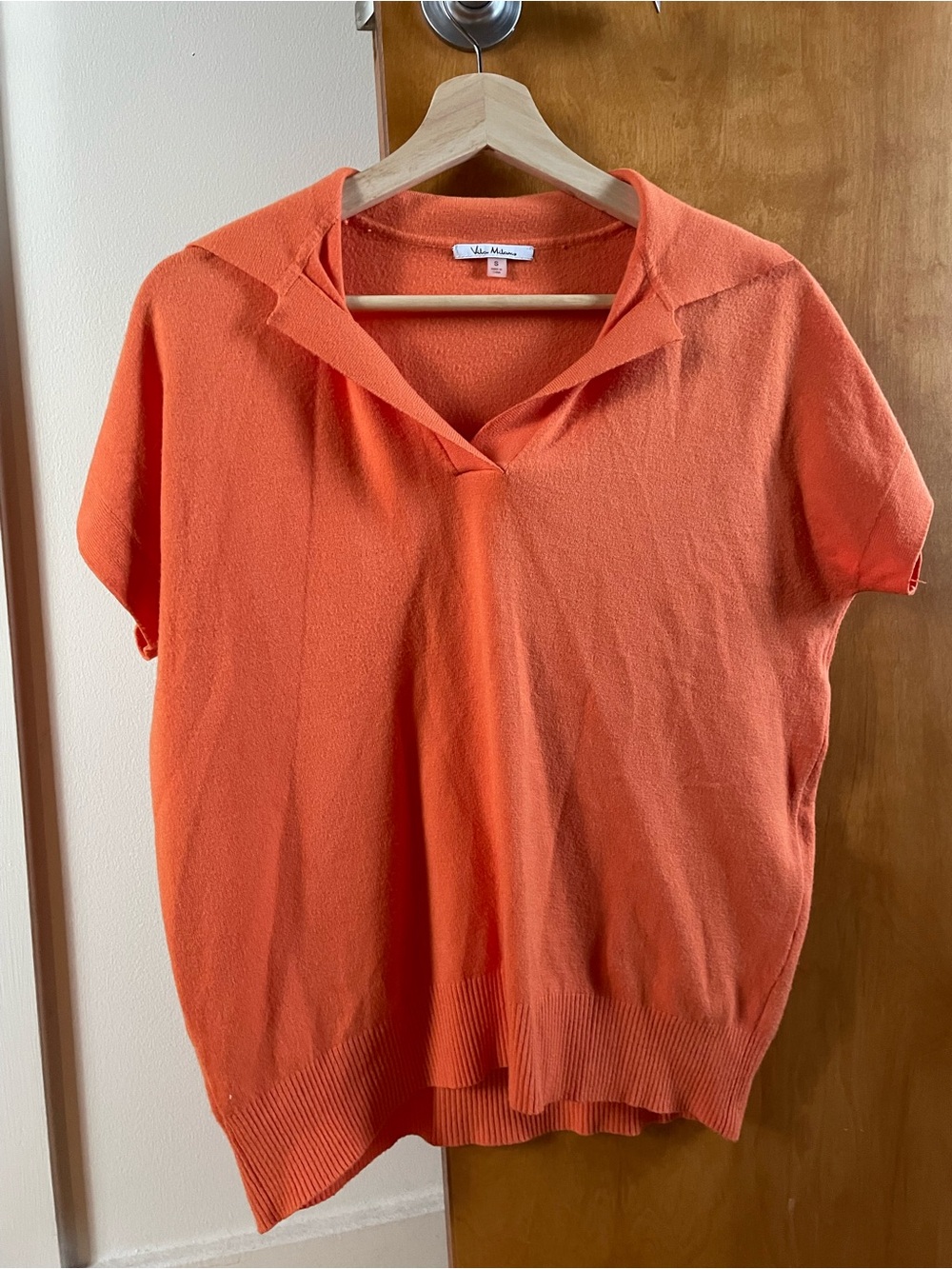 Vila Milano Orange Knit Polo